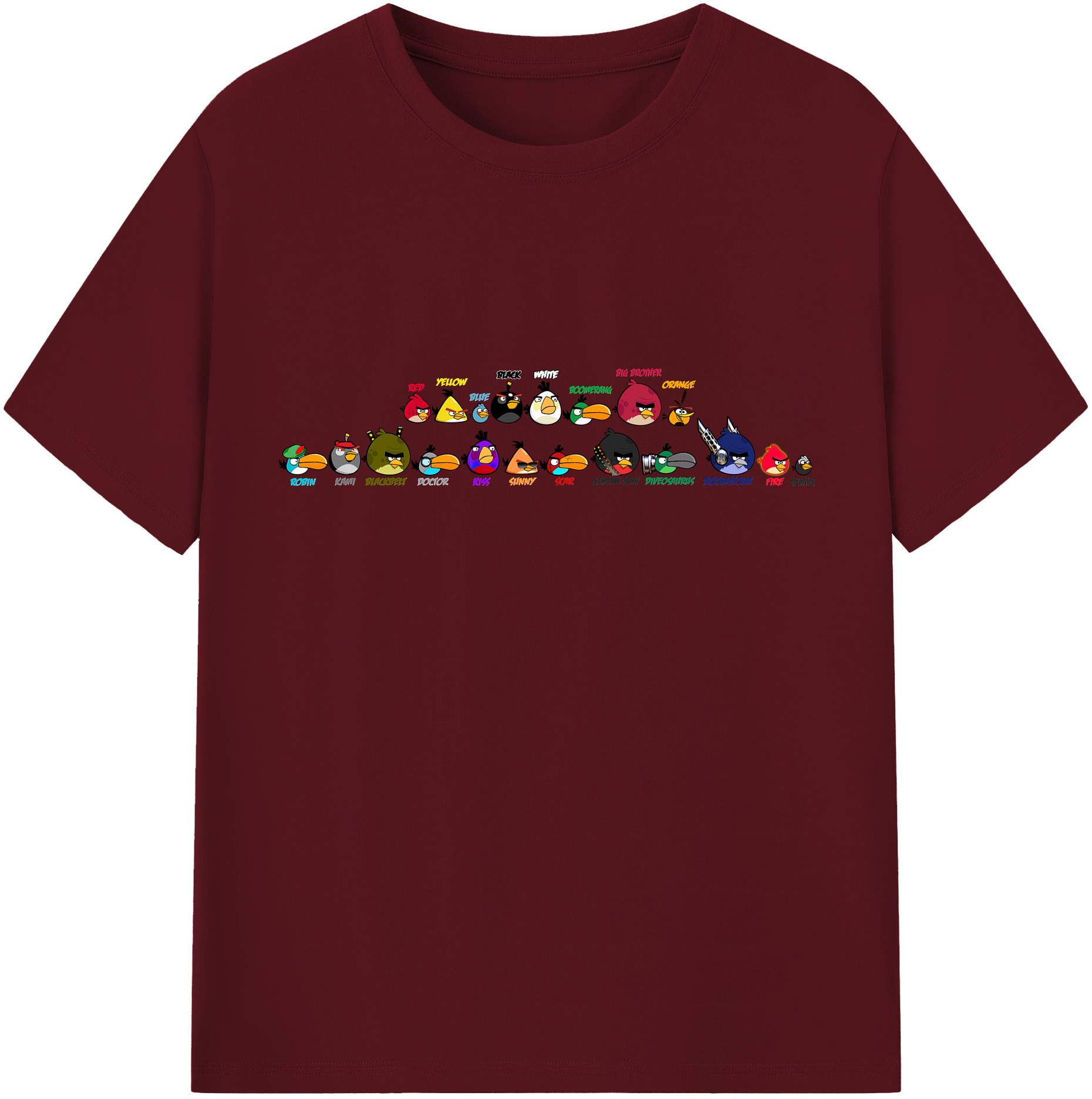 （画像用） Angry Birds アングリーバード 綿100％半袖Tシャツ（フロントプリント）